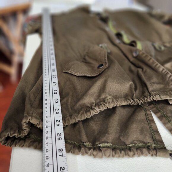 JCL Olive Green Embroidered Jacket S/M Boho Embroidery - Picture 12 of 16